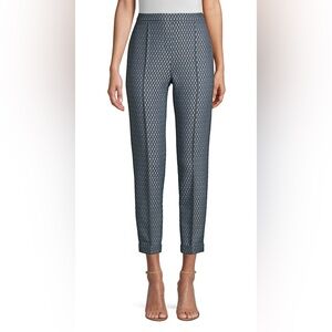 ELIE TAHARI 🔷 Marcia Diamond Stretch-Jacquard Pants 👖